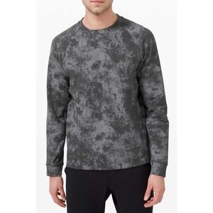 Lululemon Mens Sz L City Sweat Crew Asphalt Graphite Gray Athletic Pullover Logo